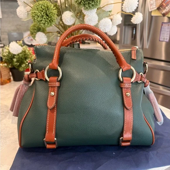 Dooney & Bourke Forest pebble grain satchel with matching wallet - Picture 3 of 13